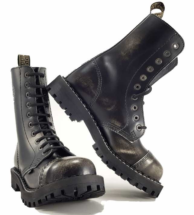 Steel Stiefel 10 Loch Weiß Rub Off STEEL Shoes&Boots