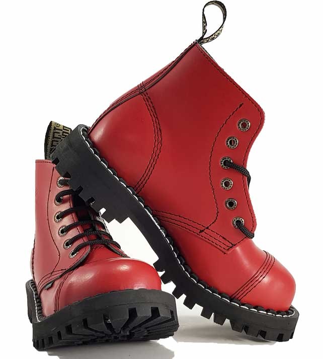 Steel Stiefel 6 Loch Rot STEEL Shoes Boots