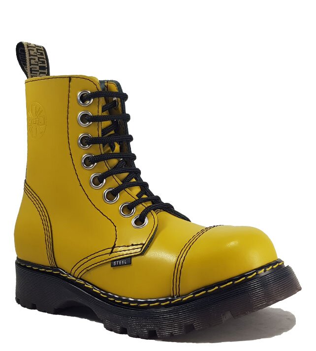 Steel Stiefel 8 Loch Gelb Air Big Eye STEEL Shoes Boots