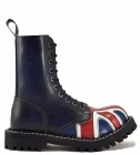 Steel Stiefel 10 Loch Britische Flagge