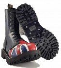 Steel Stiefel 10 Loch Britische Flagge