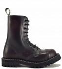 Steel Stiefel 10 Loch Burgunder Rub Off