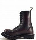 Steel Stiefel 10 Loch Burgunder Rub Off