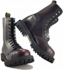 Steel Stiefel 10 Loch Burgunder Rub Off