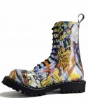 Steel Stiefel 10 Loch Graffiti