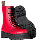 Steel Stiefel 10 Loch Rot Alessia