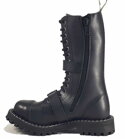 Steel Stiefel 15 Loch Schwarz Mit 4 Schnallen 