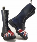 Steel Stiefel 15 Loch Britische Flagge