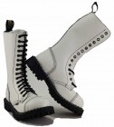 Steel Stiefel 15 Loch Weiß