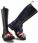 Steel Stiefel 20 Loch Britische Flagge