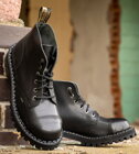 Steel Stiefel 6 Loch Schwarz