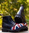 Steel Stiefel 6 Loch Britische Flagge