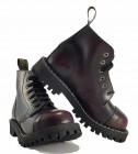Steel Stiefel 6 Loch Burgunder Rub Off