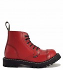 Steel Stiefel 6 Loch Rot