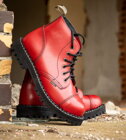 Steel Stiefel 6 Loch Rot