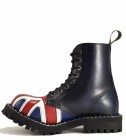 Steel Stiefel 8 Loch Britische Flagge