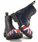Steel Stiefel 8 Loch Britische Flagge