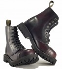 Steel Stiefel 8 Loch Burgunder Rub Off