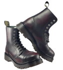 Steel Stiefel 8 Loch Burgunder Rub Off Air