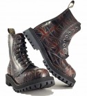 Steel Stiefel 8 Loch UK Flagge Rub Off