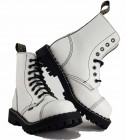 Steel Stiefel 8 Loch Weiß
