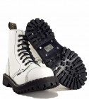 Steel Stiefel 8 Loch Weiß