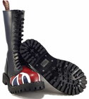 Steel Stiefel 15 Loch Britische Flagge