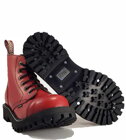 Steel Stiefel 6 Loch Rot