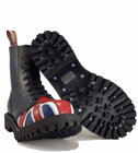 Steel Stiefel 8 Loch Britische Flagge