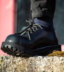 Steel Schuhe 3 Loch Schwarz