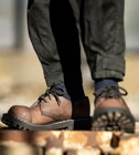 Steel Schuhe 3 Loch Braun
