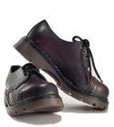 Steel Schuhe 3 Loch Burgunder Rub Off Air