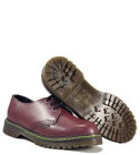 Steel Schuhe 3 Loch Burgunder No Cap
