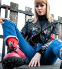 Steel Schuhe 3 Loch Rot