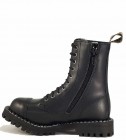 Steel Stiefel 10 Loch Schwarz Warm mit Reißverschluss