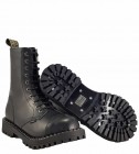 Steel Stiefel 10 Loch Schwarz Warm mit Reißverschluss