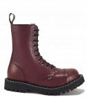 Steel Stiefel 10 Loch Burgunder Warme