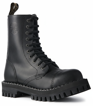 Steel Stiefel 10 Loch Schwarz Monster