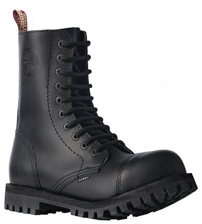 Steel Stiefel 10 Loch Schwarz BO