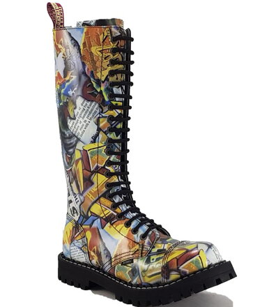 Steel Stiefel 20 Loch Graffiti
