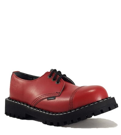 Steel Schuhe 3 Loch Rot