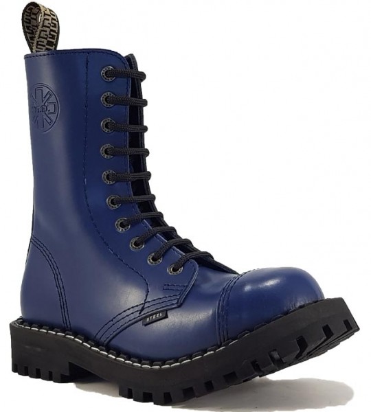 Steel Stiefel 10 Loch Blau