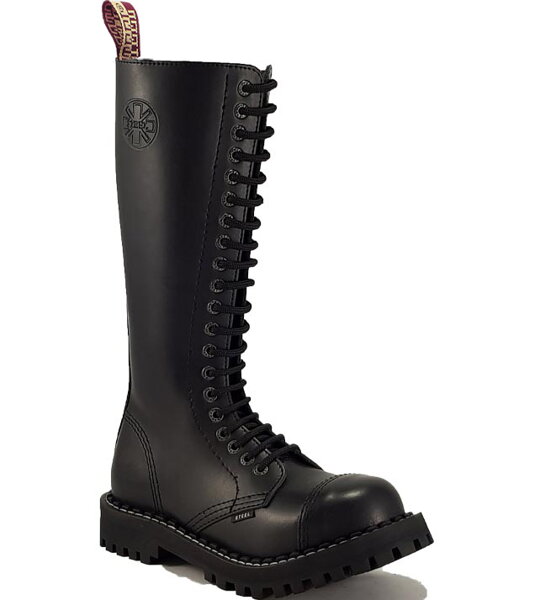 Steel Stiefel 20 Loch Schwarz
