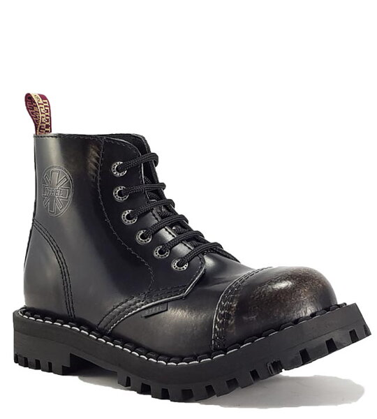 Steel Stiefel 6 Loch Weiß Rub Off