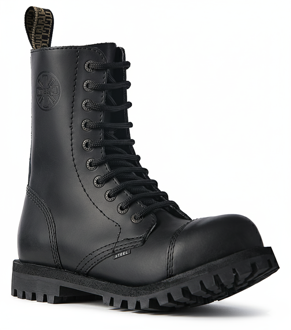 Steel Stiefel 10 Loch Schwarz BO