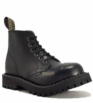 Steel Stiefel 6 Loch Schwarz