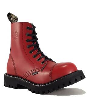 Steel Stiefel 8 Loch Rot