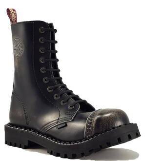 Steel Stiefel 10 Loch Weiß Rub Off