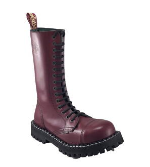 Steel Stiefel 15 Loch Burgunder 