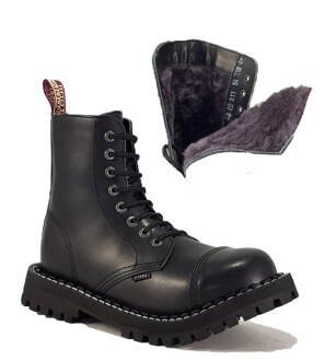 Steel Stiefel 8 Loch Schwarz Warme